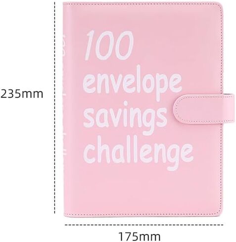 100 Envelopes Challenge Binder,100 Envelopes Money Saving Challenge,Easy and Funny Way to Save $5,050 Budget Planner, Money Saving Challenge Budget Binder with Cash Envelopes. (Black) in Saudi Arabia