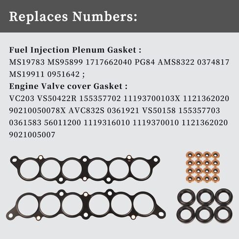 مجموعة حشية غطاء صمام أسطوانة المحرك متوافقة مع Toyota Tacoma 1995-2004 3.4L، T100 1995-1998 3.4L، 4Runner 1996-2002 3.4L، Tundra 2000-2004 3.4L، VC203 VS50422R MS 95899 in Saudi Arabia