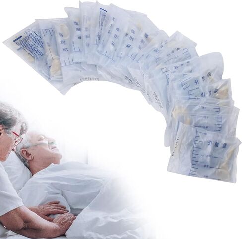 25pcs Urinary Drainage Bags, Male Urinary Drainage Bag Set, 1000ml Catheter Bags for Elderly Healthy Care, Household Drainage Bag Tub for Men in Saudi Arabia