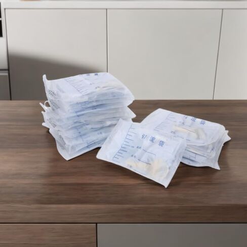 25pcs Urinary Drainage Bags, Male Urinary Drainage Bag Set, 1000ml Catheter Bags for Elderly Healthy Care, Household Drainage Bag Tub for Men in Saudi Arabia
