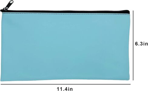 Bank Deposit Money Bag with Zipper,5 Colors Leather Bags Wallet Pouches,Coin Bags for Cash Money,Makeup Bags,Cases for Cash, Coins, Cosmetics, Invoice, Bills,11.4x 6.1 inch,5 Packs in Saudi Arabia