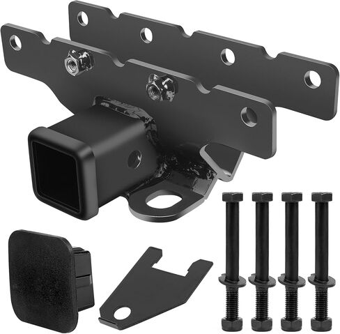 مجموعة مقطورة وصلة السحب لسيارة جيب رانجلر 2018-2024، مصد خلفي 2 بوصة JL JLU جهاز استقبال وصلة الجر يشمل غطاء 2 باب و4 أبواب in Kuwait