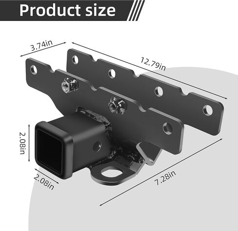 مجموعة مقطورة وصلة السحب لسيارة جيب رانجلر 2018-2024، مصد خلفي 2 بوصة JL JLU جهاز استقبال وصلة الجر يشمل غطاء 2 باب و4 أبواب in Kuwait