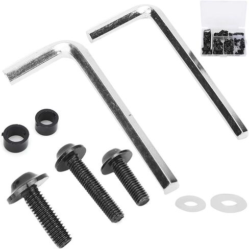 Universal Motorcycle Fairing Bolt Kit, 158Pcs Motorcycle Windscreen Screws Aluminum Fairing Bolts Nut Clips Kit, M5 M6 Washers Nuts Screws Assortment Kit(Gold) in Saudi Arabia