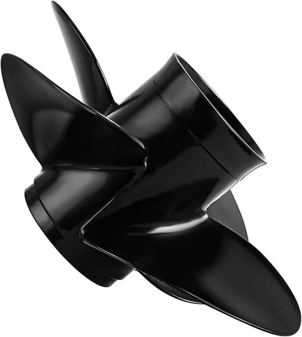 13.4x15 OEM 48-8M8026580 ترقية المروحة الخارجية الألومنيوم تناسب محركات الزئبق 40-140 HP 4 شفرات 15 خدد الأسنان، RH in Kuwait