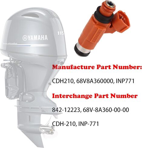 جديد 4 قطعة حاقن خارجي 68V-8A360-00-00 ، متوافق مع 1999-2015 ياماها خارجي 115HP ميتسوبيشي الكسوف INP-771 842-1223 CDH210 in Kuwait