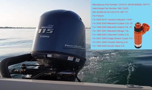 جديد 4 قطعة حاقن خارجي 68V-8A360-00-00 ، متوافق مع 1999-2015 ياماها خارجي 115HP ميتسوبيشي الكسوف INP-771 842-1223 CDH210 in Kuwait