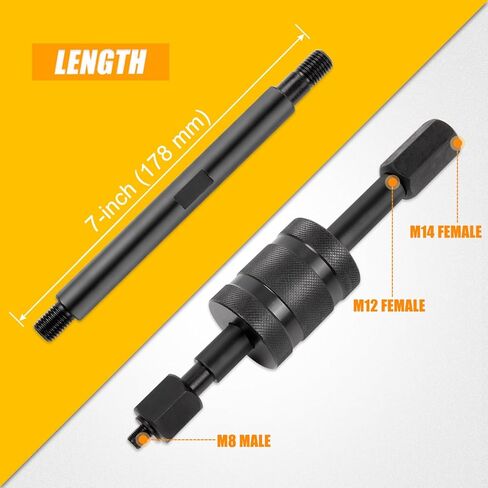 Wztepeng حاقن الديزل مجتذب أداة أداة إزالة الصواميل مع مطرقة الشريحة M8 M12 M14 موضوع محول in Kuwait