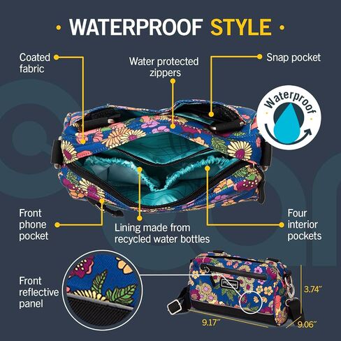 Po Campo Bike Bags and Accessories – Kinga Handlebar Bag 2 – Waterproof Bicycle Bag – Handle Bar Storage Bag – Front Mount Bike Bag that Converts to Crossbody Bags in Saudi Arabia