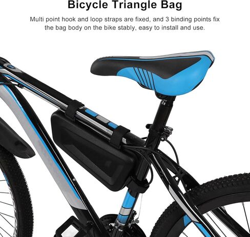 حقيبة مثلثة للدراجة، حقيبة بإطار أمامي من مادة EVA مقاومة للماء MTB للرياضات الخارجية، وركوب الخيل باللون الأسود وغيرها in Kuwait