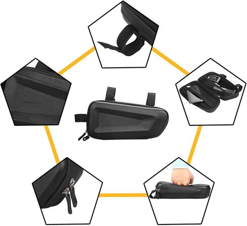 حقيبة مثلثة للدراجة، حقيبة بإطار أمامي من مادة EVA مقاومة للماء MTB للرياضات الخارجية، وركوب الخيل باللون الأسود وغيرها in Kuwait