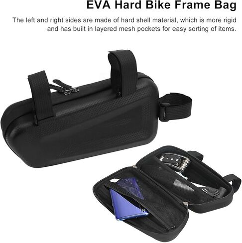 حقيبة مثلثة للدراجة، حقيبة بإطار أمامي من مادة EVA مقاومة للماء MTB للرياضات الخارجية، وركوب الخيل باللون الأسود وغيرها in Kuwait