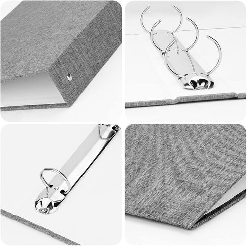 A4 Kraft Binder 3-Holds Round Ring Binder 2 Pack, Durable Binding Hard Cover Protector for Journal,Notebook,Inserted Sheets and Refill Paper,Fit for A4 3-Hole Paper,holds 200 Sheets Capacity (A4 Size) in Kuwait