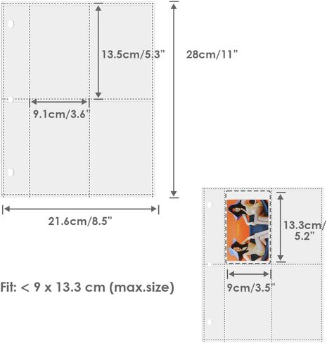 Baskiss 3 Ring Acrylic Binder Cover, Crystal Clear Acrylic Hard Holder with 3cm Diameter Round Ring, Fits for 3 Holes 8.5"x11" Page Sheets and Paper, Also Suitable for DIY Planner Notebook in Saudi Arabia