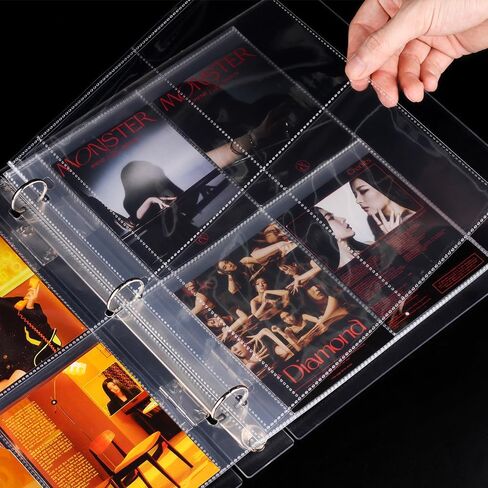 Baskiss 3 Ring Acrylic Binder Cover, Crystal Clear Acrylic Hard Holder with 3cm Diameter Round Ring, Fits for 3 Holes 8.5"x11" Page Sheets and Paper, Also Suitable for DIY Planner Notebook in Saudi Arabia