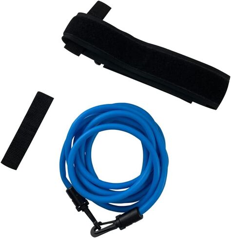 Swim Training Belts 4 Meter Swim Stationary Tether Swim Harness Static Swim Resistance Bands Bungee Cords for Adult Kids Swim Belt in Saudi Arabia