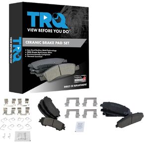 TRQ Brake Pads Ceramic Compatible with 2017-2021 Nissan TITAN