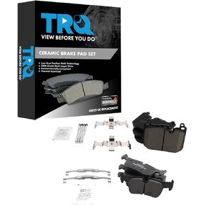 TRQ Brake Pads Ceramic Compatible with 2020-2021 BMW 228i xDrive Gran Coupe 2019-2021 X2 2017-2019 Mini Cooper Clubman 2018-2019 Cooper Countryman