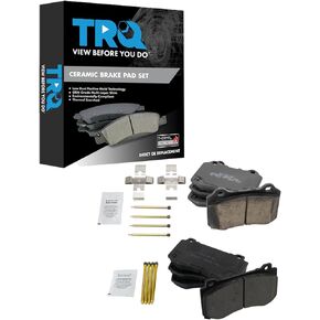 TRQ Brake Pads Ceramic Compatible with 2005-2014 Chrysler 300 2008-2018 Dodge Challenger 2006-2018 Charger 2006-2008 Magnum 2006-2010 Jeep Grand Cherokee