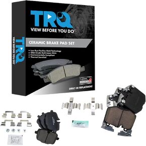 TRQ Brake Pads Ceramic Compatible with 2018-2020 BMW 530e 530e xDrive 2017-2019 530i 530i xDrive 740e xDrive 2016-2019 740i 740i xDrive 2018-2021 X3 2019-2021 X4 X5