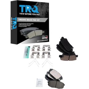 TRQ Brake Pads Ceramic Compatible with 2019 Kia Forte