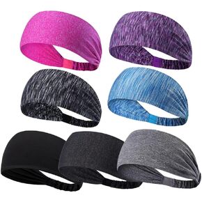 Ligart 7 Pieces Activewear Headbands for Women Moisture Wicking Sweatbands Dry Quickly Headbands Breathable and Stretchy for Yoga,Cycling,Running,Fitness Exercise and Other Sports Workout