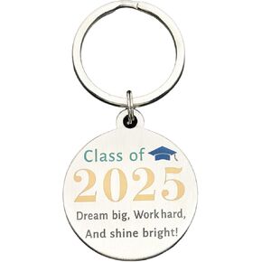 TGCNQ فئة 2025 هدايا التخرج - Keychain تذكار للكلية والمدرسة الثانوية وخريجي المدارس المتوسطة