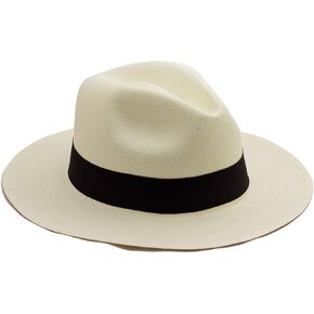 Fedora Panama Hat - White or Natural - Lightweight Rollable Version.