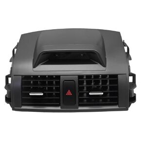 5567002340 Center Dash AC Outlet Air Vent Panel with Clock Air Vent Emergency Switch Replacement for Toyota Corolla 2009 2010 2011 2012 2013 Replaces 55670-02340 5567002340
