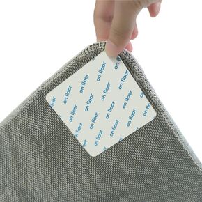 12 PCS PAD PAD GRIPPER للأرضيات الصلبة والبلاط القابلة للغسل وقابلة لإعادة الاستخدام غير القابلة لإعادة الاستخدام منصات سجادة مزدوجة ملصقات الشريط السجادة سجادة سجادة (أسود)