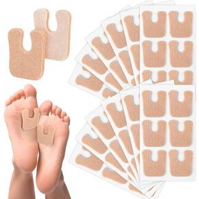 Callus Cushions for Feet 72PCS, U Shape Metatarsal Pads, Soft Felt Adhesive Corn Pads for Bottom of Foot, Heel Protectors for Pain Relief, Portable Callus Pads for Women Men