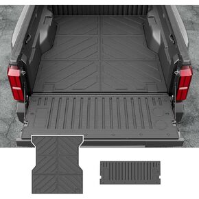 5Ft Bed Mat Compatible with 2024 2025 Toyota Tacoma Tailgate Mat Tailgate Liner TPE Truck Bed Liner Replacement for 24 25 Toyota Tacoma Accessories (Bed Mat+Tailgate Mat)