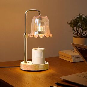 Candle Warmer Lamp, Electric Candle Warmer Lamp with Timer Dimmer Height Adjustable with 2 Bulbs for House Warming Gifts New Home Room Decor, Birthday Gifts for Women Mom