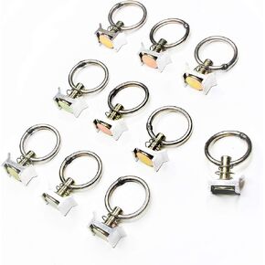(Pack of 10) Aluminum Track Single Stud Fitting with O-Ring Keeper Tie Down 4,000lb Capacity