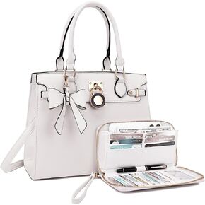 Qiyuer Women Handbags مجموعة أعلى مقبض حقيبة حقيبة عمل الكتف