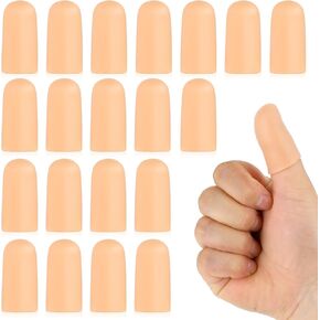 20Pcs Gel Finger Cots, Thumb Protector, Gel Finger Support Cots, Silicone Thumb Guard, Support Fingers Sleeves for Fingers Cracking