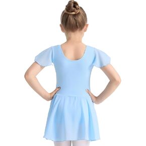 Ballet Leotards for Girls Ballet Dress for Toddler Dance Outfit with Short Flutter Sleeve, 2T-11Y