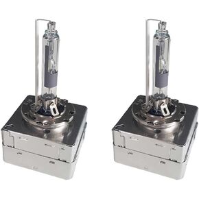 A2ZWorld 2 قطع HID XENON D4R 6000K 42V 35W 3400 LUMEN ، مصابيح الضوء البديلة للمصابيح الأمامية للسيارة ، التوافق العالي ، قاعدة بلاستيكية ، XL06D4R