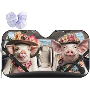 Monkey Windshield Sun Shade ، Blocks أشعة الأشعة فوق البنفسجية الحماية من أشعة الشمس للسيارات للسيارات الدفع الرباعية ، وشمس القوارب لزجاجات السيارات ، وظلال السيارات للنوافذ الأمامية ، وظل الزجاج الأمامي ، وليوبانغ-كاركوفر 1-1