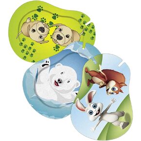 Ortopad Bamboo Adhesive Eye Patches, 30/Pack, Medium Size, Animals Pack - Polar Bear, Dog, Bunny/Squirrel