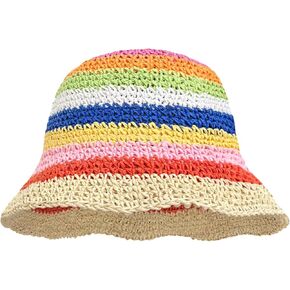Sun Hat for Women Knit Sun Hat for Summer Handmade Foldable Beach Caps Beanie Cute Comfy and Casual Colorful