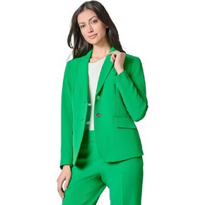 Kasper Women's Crepe Two Bttn Notch Collar Jacket