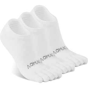 No Show Toe Socks for Men & Women, Coolmax 5-Finger Running Socks, Low Cut Athletic, Soft & Moisture-Wicking