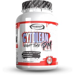 Gaspari Nutrition Cytolean PM: Nighttime Fat Burner with Melatonin Sleep Support, Stress Reduction, Stimulant Free, Vegan Friendly (90 Capsules)