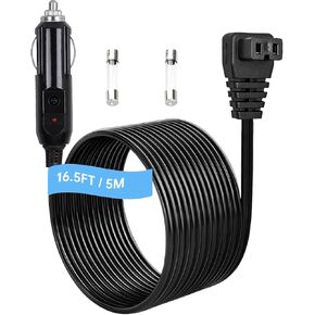 16.4ft 12V/24V ثلاجة سيرة سلك ، قابس ولاعة السجائر لألكول ، بوديجا ، Euhomy ، Bougerv ، ARB ، Dometic ، ICECO ، Setpower ، Joytutus Portable Freezer ، 16 AWG DC Power Cord