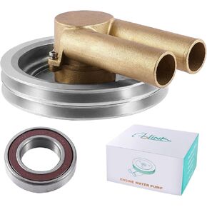 21214596 Raw Sea Water Pump With Double V Belt Pulley 3862487 3812697 3858229 OE Replacement For Volvo Penta 4.3 5.0 5.7 V6 V8 GL GXI