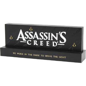 Assassin's Creed Original Logo Laming ، Black ، LED ، Mood Light ، قابل لإعادة الشحن ، 22 سم × 5 سم × 8 سم