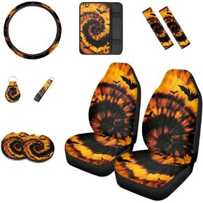 Howilath Sliver Dog Paw Print Cover Cover/Teadering Wheel Cover/Seatbelt Pads/Coasters/Keychain/Armrest Cushion ، 10pcs Auto Interior Accessories