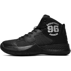 ASHION Mens Basketball Shoes High Top Streetball Lightweight Outdoor Sneakers Cushioning Shoes for Sport Athletic Fitness