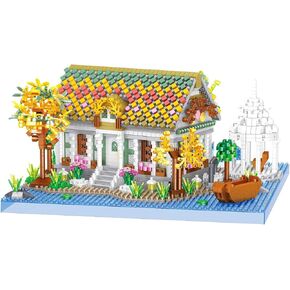 Dahonpa Architecture Valley House Micro Mini Building Build Set (2604 قطعة) ، هدية للأطفال والبالغين